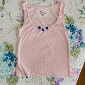 Flower tank top + brandy Melville sticker